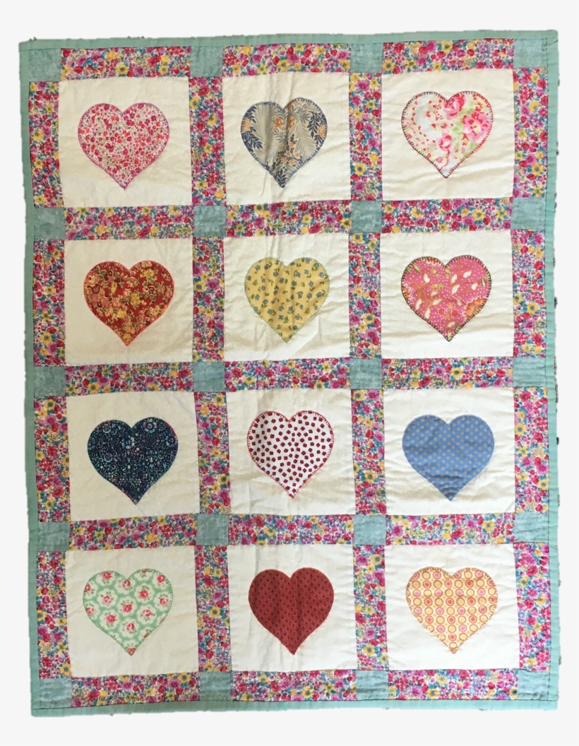 Premium Quilt - Pink Hearts, transparent png #1893262