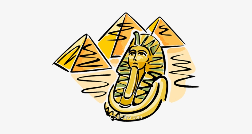 Pyramids With Pharaoh's Mask - Egypt, transparent png #1893883