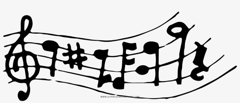 Notas Musicais Desenho Para Colorir - Music, transparent png #1893979