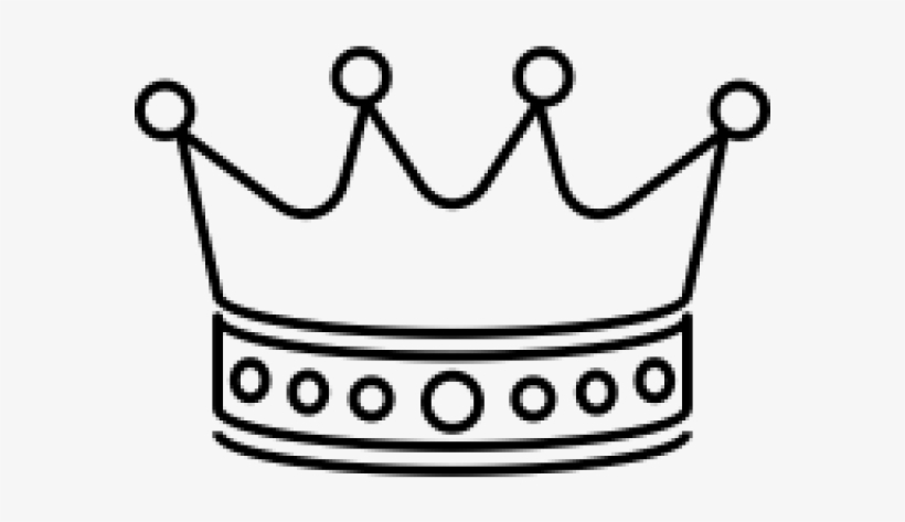 Crown Drawing - Crown Black And White, transparent png #1894099