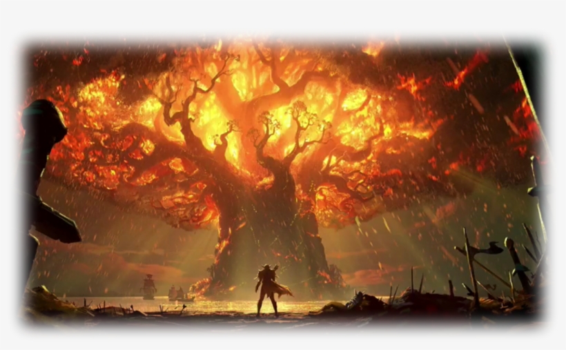 Itburns - Sylvanas Burning World Tree, transparent png #1894278