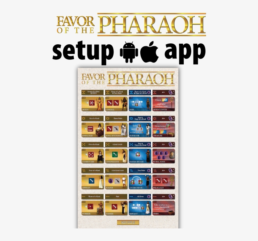 Favor Of The Pharaoh Setup App - Bezier Games Favor Of The Pharaoh, transparent png #1894387