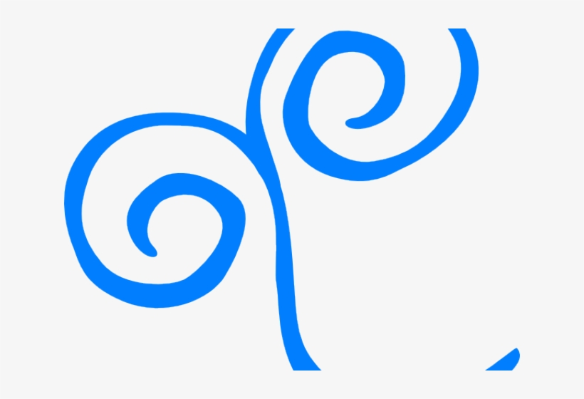Swirls Clipart Simple Blue - Clip Art, transparent png #1894691