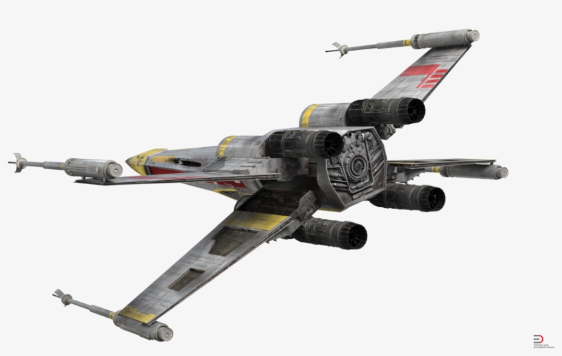 Star Wars X Wing Starfighter Yellow Royalty Free 3d - Model Aircraft, transparent png #1894772