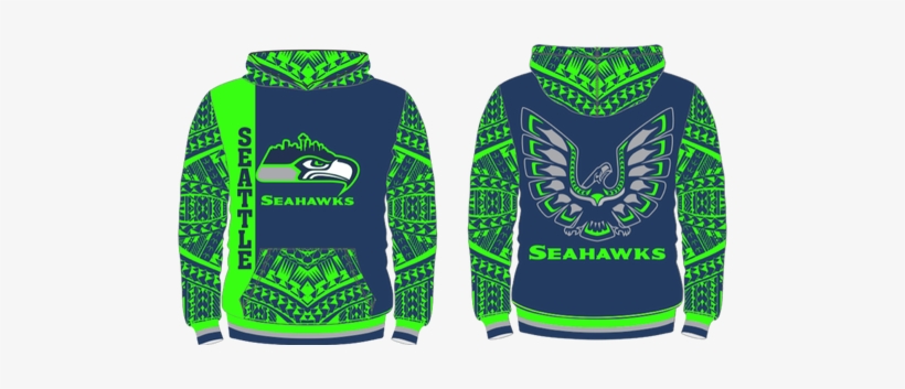) ***youth Sizes** Seattle Seahawks Dri Fit Hoodie - Nfl Seattle Seahawks 5-piece Long Jersey Drapes Valance, transparent png #1894979