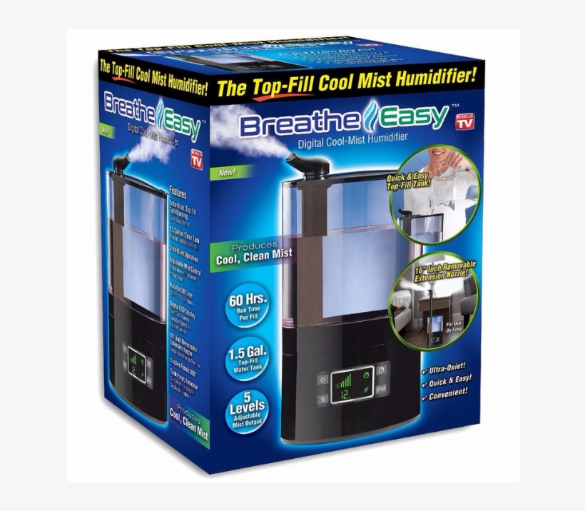 Breathe Easy Humidifier Ultra Cool Mist - Breathe Easy 1.6-gal. Digital Cool-mist Humidifier, transparent png #1895072