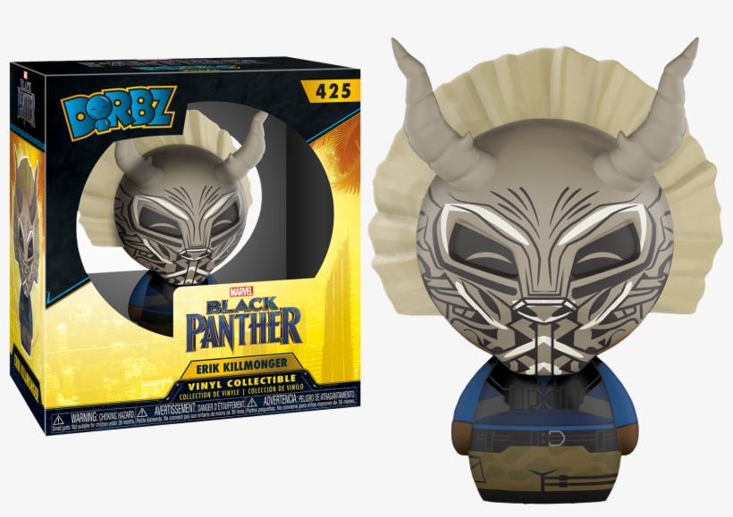 Erik Killmonger Masked Dorbz Vinyl Figure - Black Panther Dorbz, transparent png #1895316