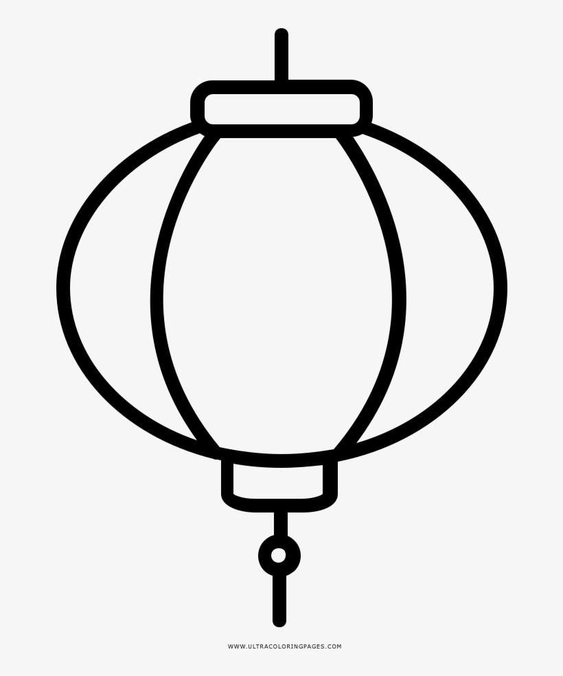 Chinese Lantern Coloring Page - Lantern Coloring, transparent png #1895399