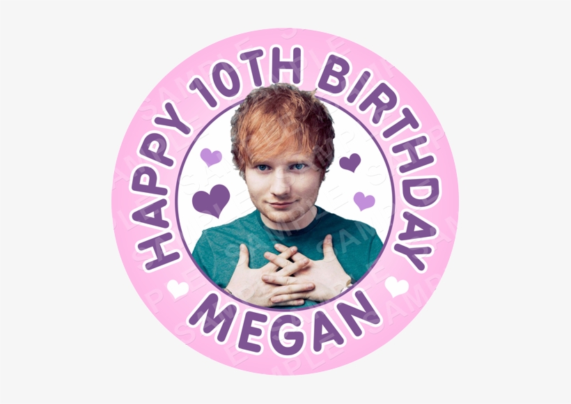 Ed Sheeran Edible Cake Topper - Excited Ed Sheeran Mask By Rapmasks, transparent png #1896080