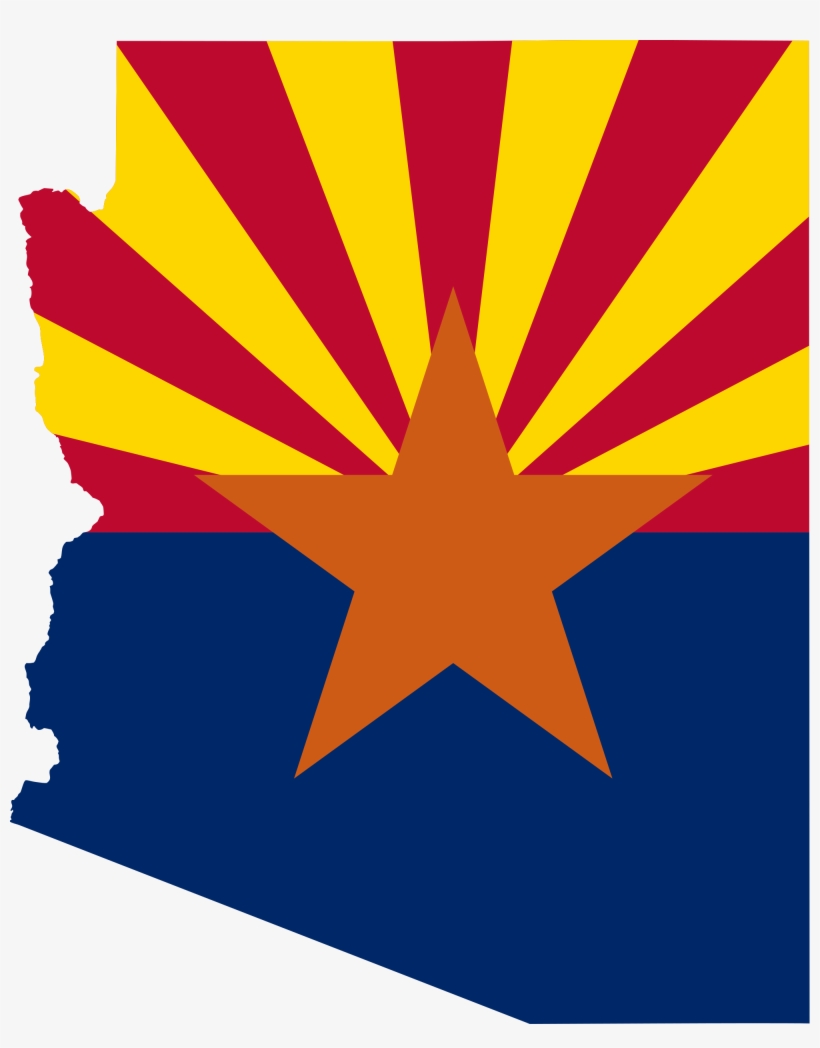Open - Arizona State With Flag, transparent png #1896482
