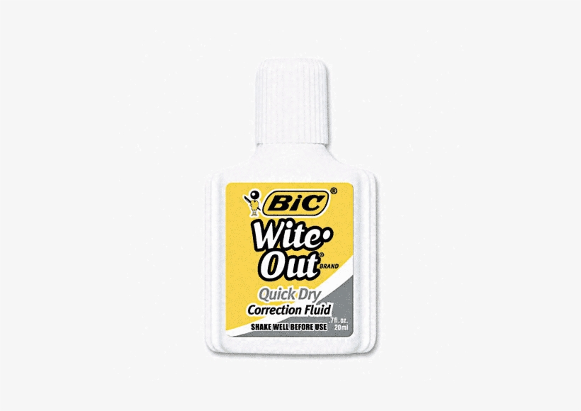 Free White-out Correction Fluid - Correction Fluid Bic Wite-out Extra Cover, transparent png #1896733