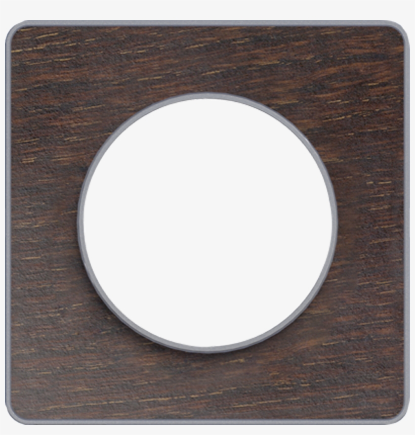 S530802p Odace Touch Cover Frame 1 Gang Wood Wengue - Circle, transparent png #1897226