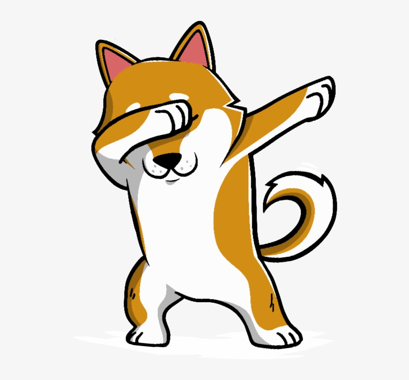 Shiba Inu Dabbing Color Changing Mug Funny Doge Meme - Shiba Inu Doge Dabbing, transparent png #1897605