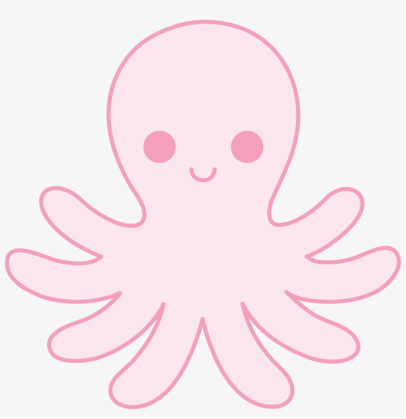 Tentacle Clipart Transparent - Kawaii Octopus Transparent, transparent png #1897714