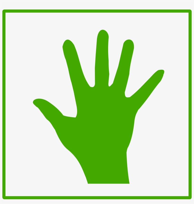 Hand Icon Clipart - Green Hand Clipart, transparent png #1897715