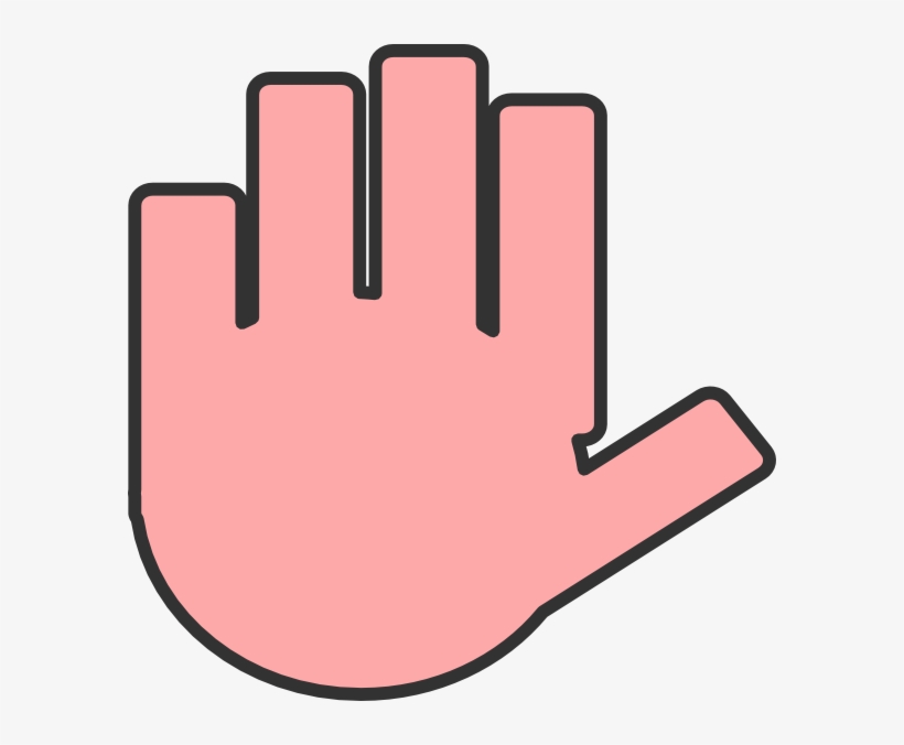 Flat Hand Pink Clip Art, transparent png #1897798