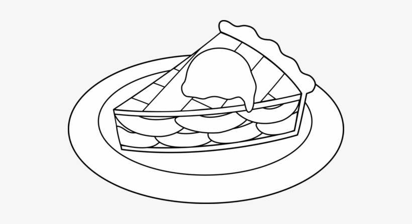 Apple Pie Line Art - Apple Pie Black And White Clipart, transparent png #1897854