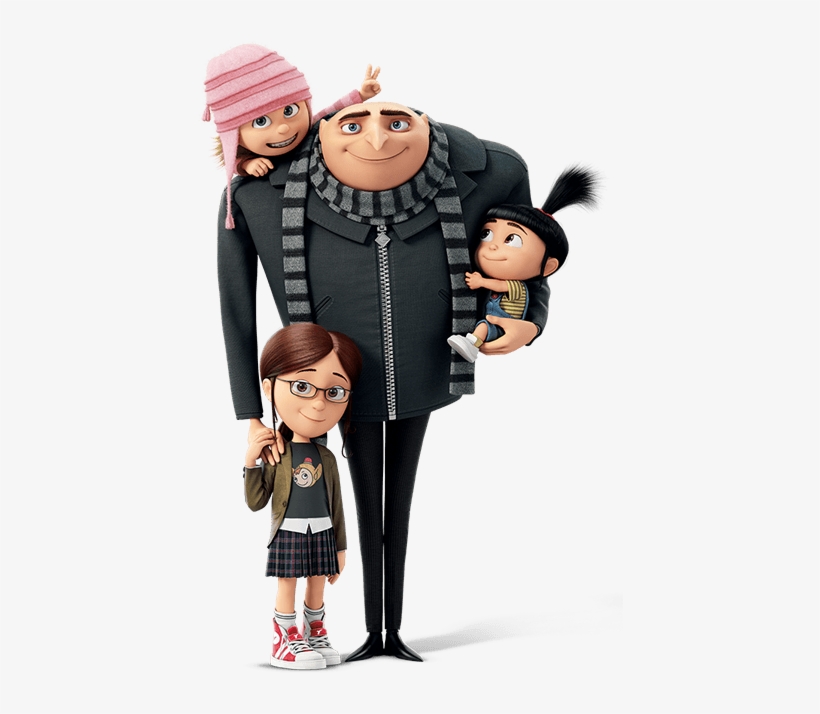 Despicable Me Gru And Kids - Despicable Me, transparent png #1898567