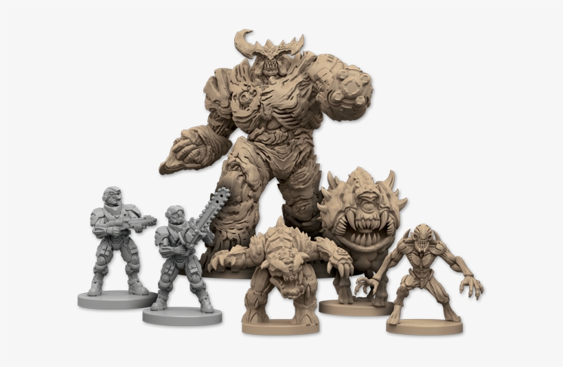 The Doom Miniatures Themselves Are Looking Fantastic - Doom The Board Game 2016, transparent png #1898642