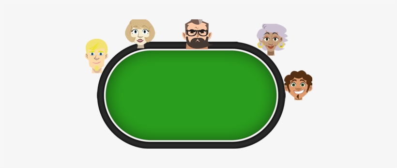36 2 Five Players - Poker Table Png, transparent png #1899083
