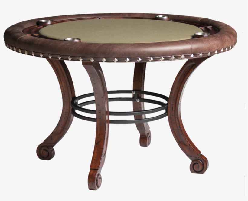 What A Stylish Table Convertible Poker & Dining Table - Darafeev Madrid 54" 6 Player Maple Custom Round Poker, transparent png #1899439