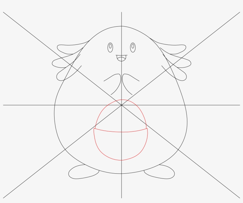 How To Draw Pokemon Chansey Step - Line Art, transparent png #1899658
