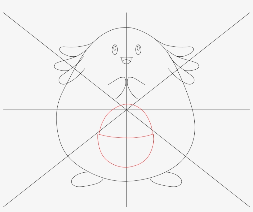 How To Draw Pokemon Chansey Step - Line Art, transparent png #1899658