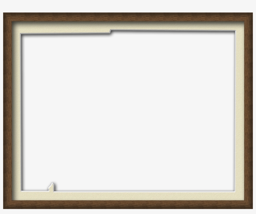 A Map Of Desoto With A Wood Picture Frame With A Cream - Transparent Wood Frame Border, transparent png #190287