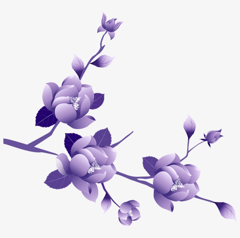Purple Flowers Transparent Background, transparent png #190288