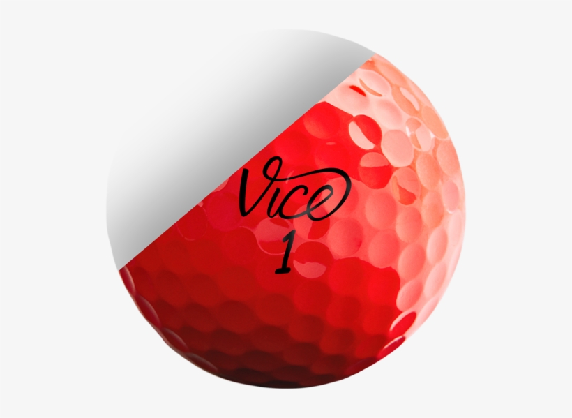 Extremely Soft, Cast Urethane Cover With S2tg Technology - Vice Golf Balls Red, transparent png #190401