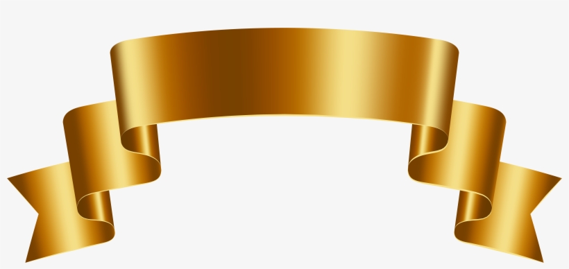 Golden Banner Cliparts - Luxury Banner Png, transparent png #190681