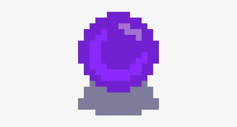 Purple Crystal Ball - Crystal Ball Pixel Art, transparent png #191190
