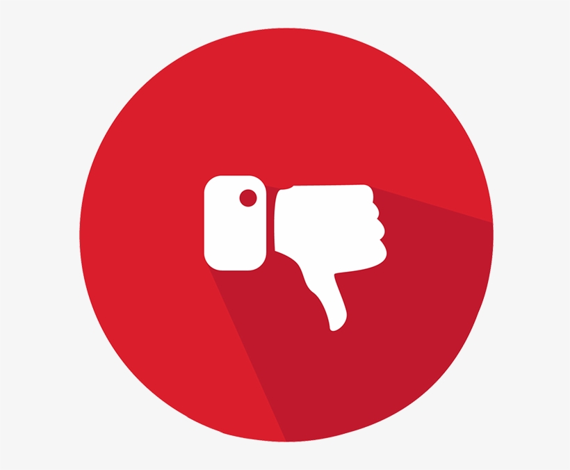 Red Thumbs Down - Covent Garden, transparent png #191368