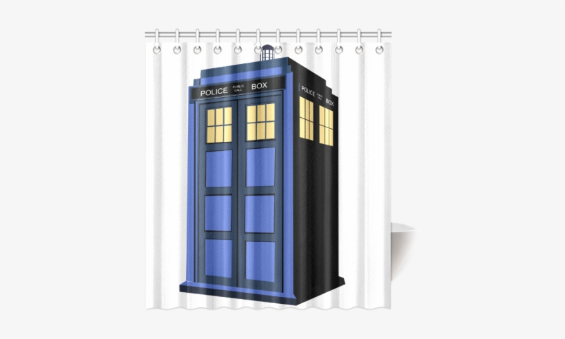 Tardis Shower Curtain 66"x72" - Revolving Door, transparent png #191421