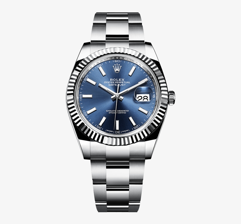 New Rolex Datejust - Datejust 41 Blue Dial, transparent png #191692