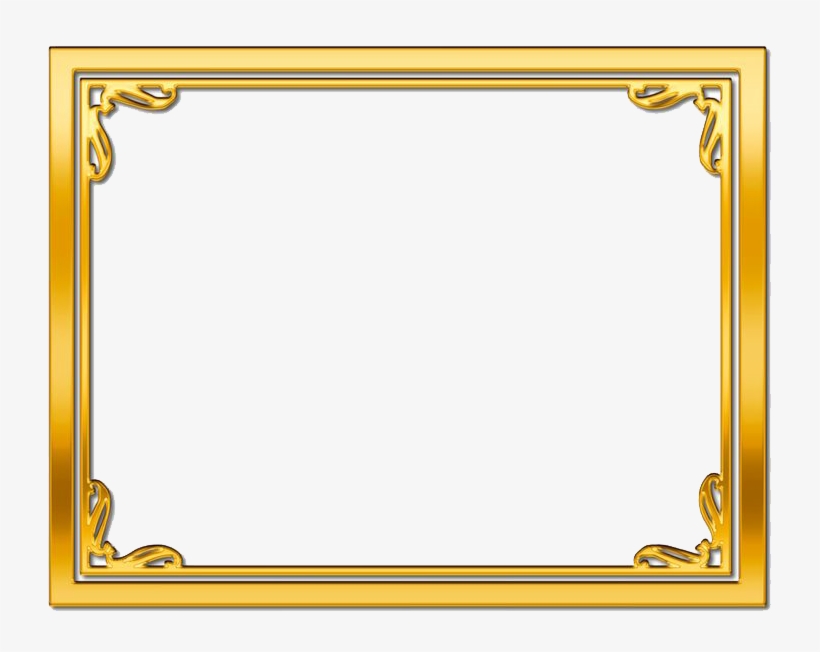 Gold Frame Png Picture - Gold Frame Border Png, transparent png #191732