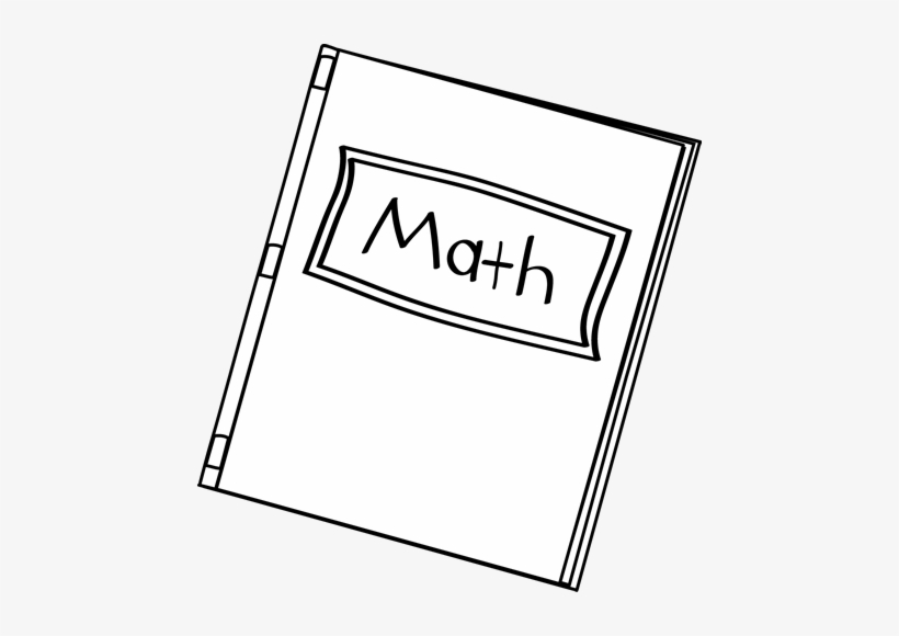 Black And White Math Book Clip Art - Math Book Clipart Black And White, transparent png #191911