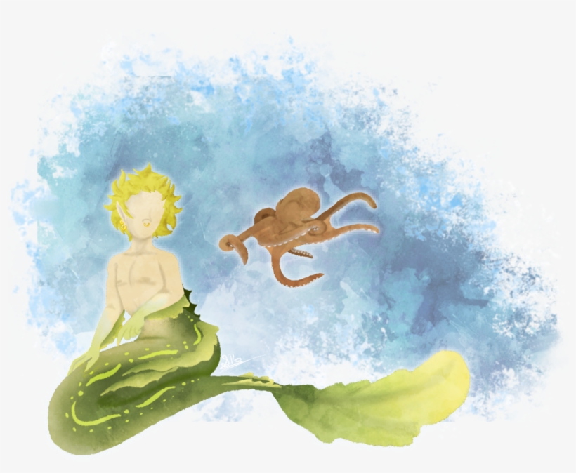 Tweek Tweak Sp Mermaid Au Fanart Mock Watercolor My - Illustration, transparent png #192238