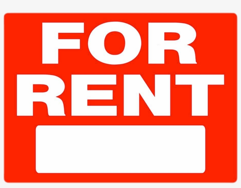 For Rent Rectangular Sign - Rent Sign, transparent png #192355
