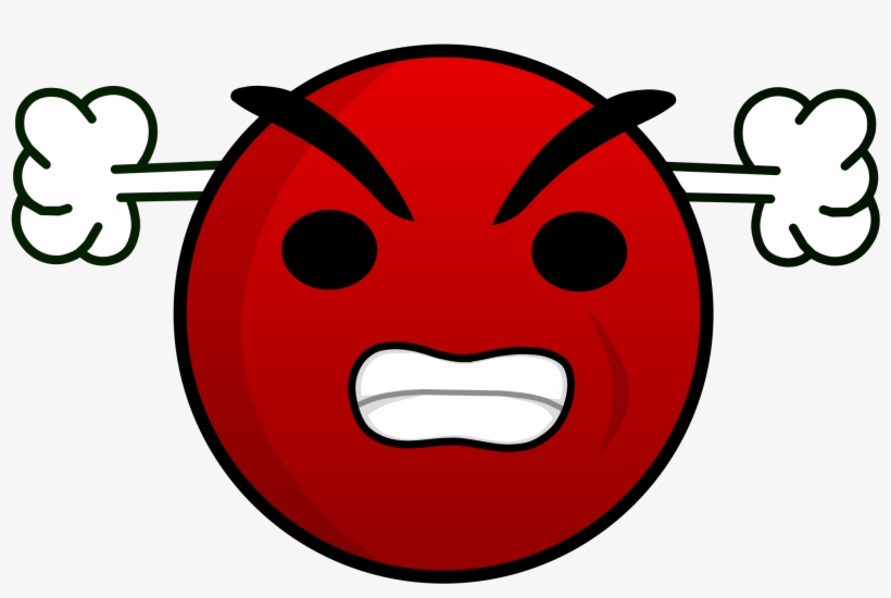 Open - Red Mad Face, transparent png #192563