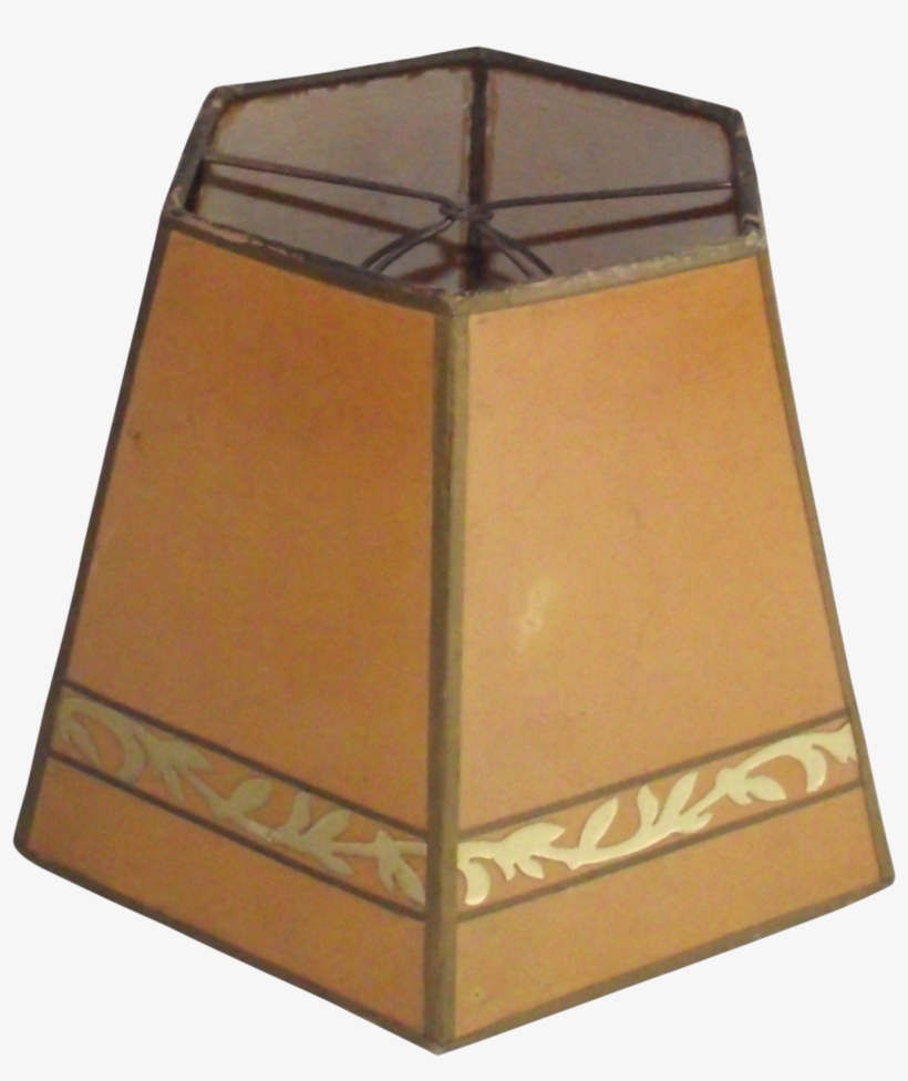 Parchment Shade With Gold Leaf Decoration For Small - Lampshade, transparent png #192798