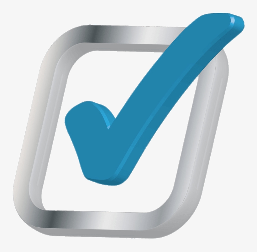 3d Blue Check - Portable Network Graphics, transparent png #192876