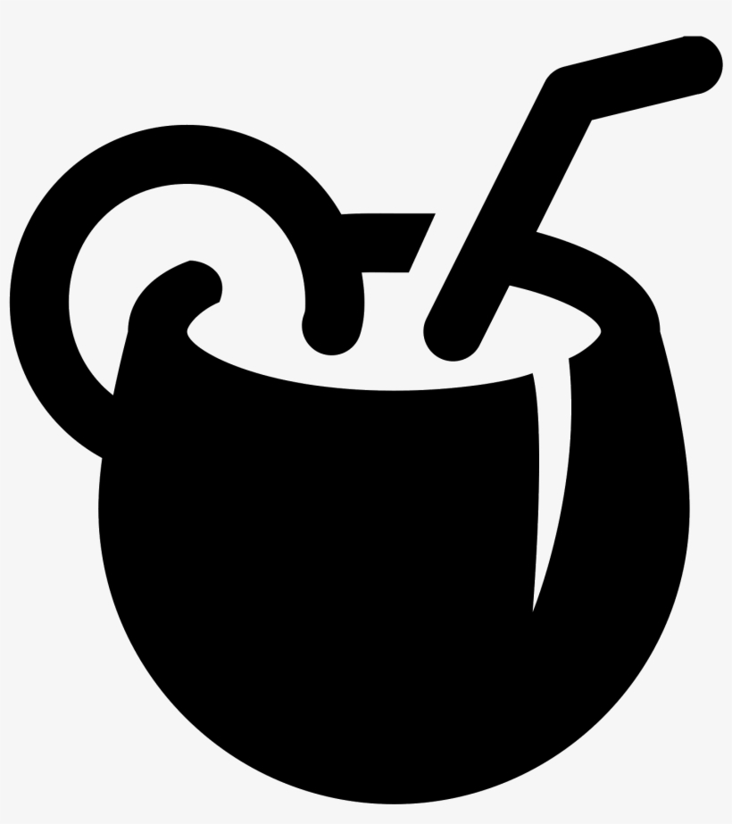 Coconuts Vector Black And White - Icon Caipirinha, transparent png #192925