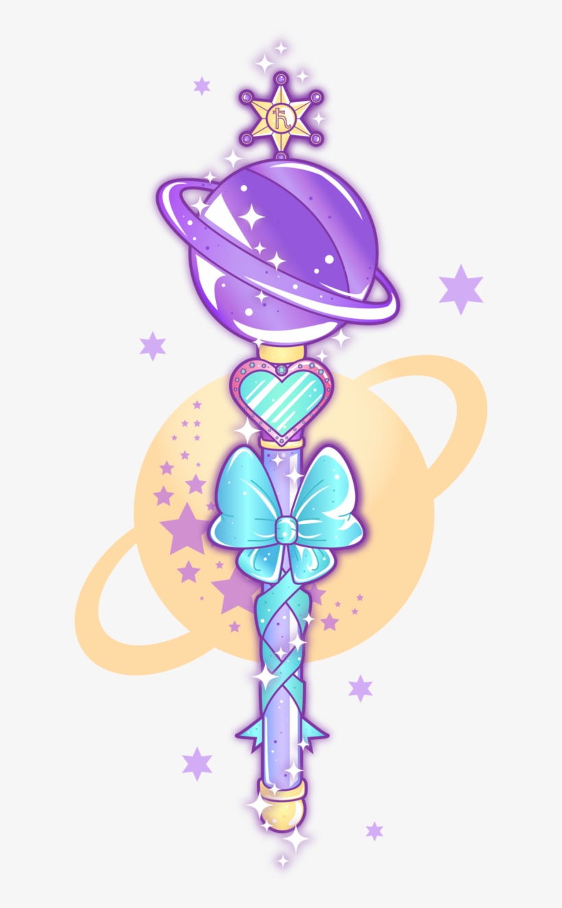 Sailor Saturn - Sailor Saturn Wand Tattoo, transparent png #193097