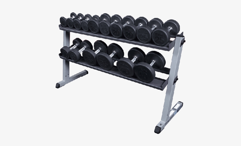 Dumbbell Rack Png - Body Solid Round Rubber Dumbbells, transparent png #193275