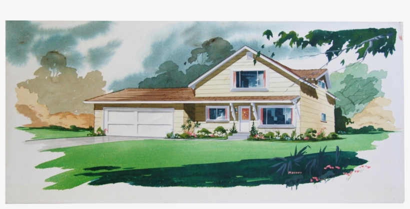 Cottage Drawing Watercolor - Painting, transparent png #193348