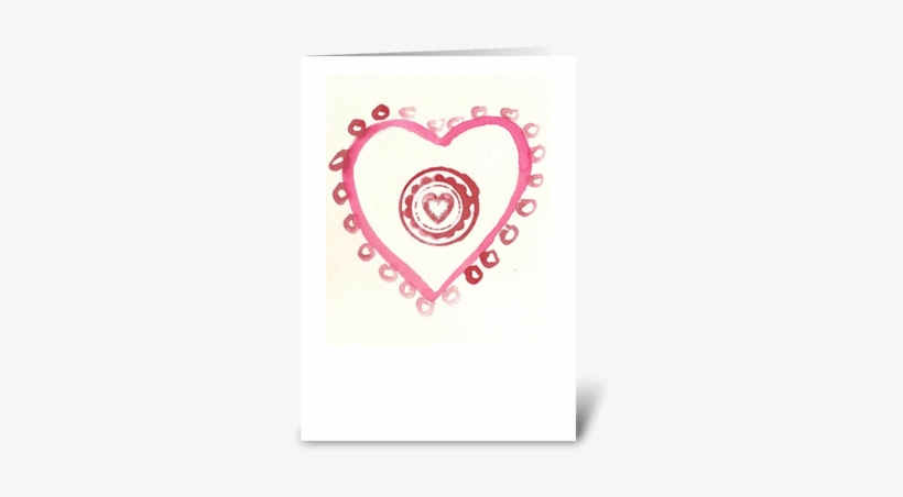 Heart With Circles 2 Greeting Card - Heart, transparent png #193399