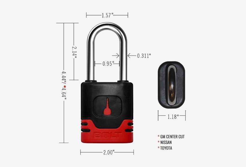 Bolt 7018520 Chrysler/dodge/jeep Padlock, transparent png #193672