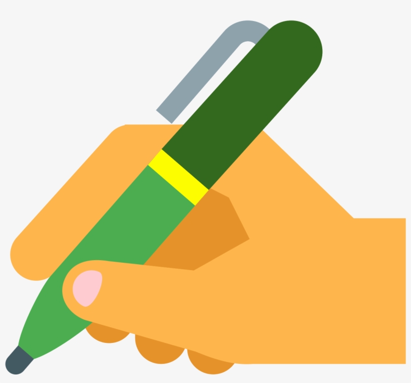 Hand With Pen Icon - Pen In Hand Icon, transparent png #193892