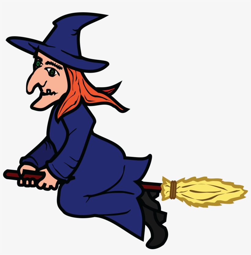 , , - Witch On A Broomstick Clipart, transparent png #194205